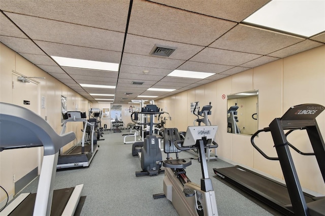 17920 Gulf Blvd Unit 208, Redington Shores, FL 33708 - gym with a paneled ceiling