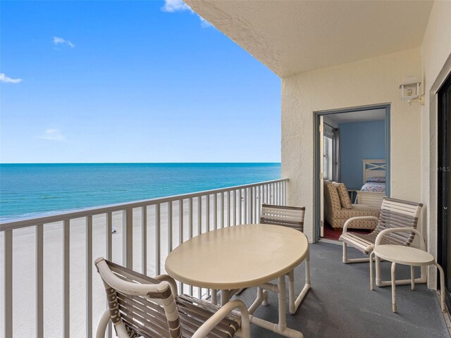 13500 Gulf Blvd Unit 706, Madeira Beach, FL 33708 - balcony with view of water and beach