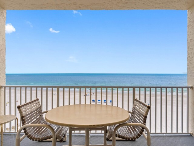 13500 Gulf Blvd Unit 706, Madeira Beach, FL 33708 - balcony with view of water and beach