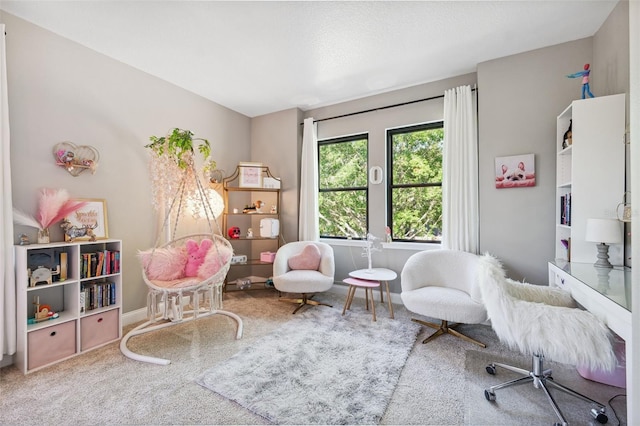 15936 Ternglade Dr, Lithia, FL 33547 - sitting room featuring carpet floors and baseboards