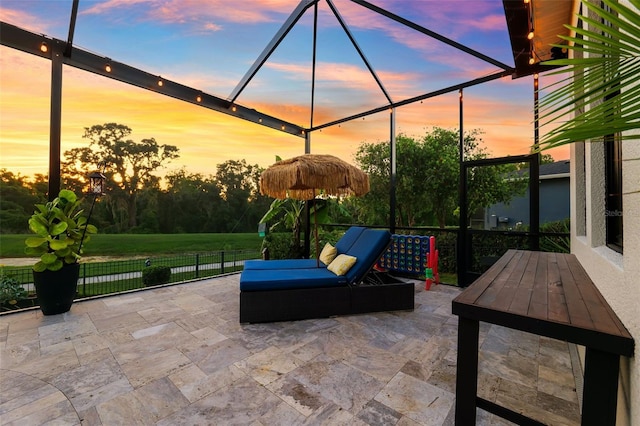 15936 Ternglade Dr, Lithia, FL 33547 - view of patio featuring a lanai and outdoor lounge area