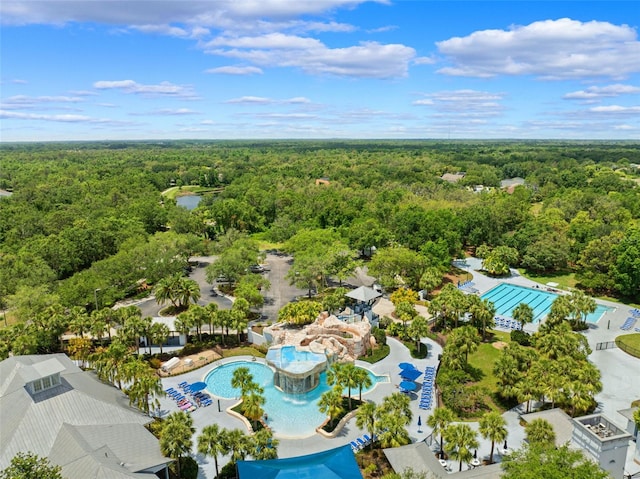 15936 Ternglade Dr, Lithia, FL 33547 - aerial view of a heavily wooded area and a pool