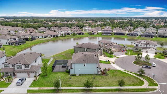 7628 Surf Reed Way, Wesley Chapel, FL 33545 - aerial perspective of suburban area featuring a large body of water