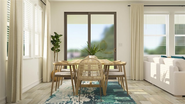 18477 Serene Lake Loop, Lutz, FL 33548 - dining room featuring light wood-style flooring and baseboards