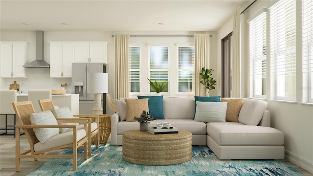 18477 Serene Lake Loop, Lutz, FL 33548 - living room with wood finished floors and baseboards