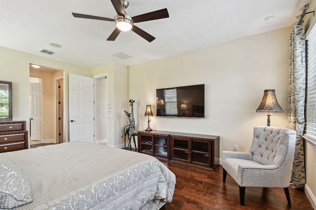 1140 Terralago Way, Kissimmee, FL 34746 - bedroom featuring wood-type flooring, baseboards, and a ceiling fan