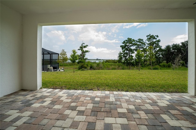 8834 Sanders Tree Loop, Wesley Chapel, FL 33545 - view of patio / terrace with glass enclosure