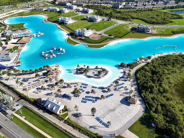 8834 Sanders Tree Loop, Wesley Chapel, FL 33545 - drone / aerial view of a nearby body of water and a pool area