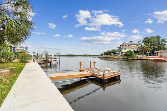3285 Minnow Creek Dr, Hernando Beach, FL 34607 - dock area featuring a water view and boat lift