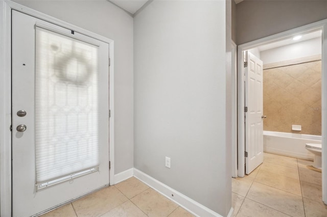 11314 American Holly Dr, Riverview, FL 33578 - foyer entrance with light tile patterned flooring and baseboards