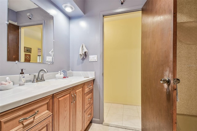 17801 Simmons Rd, Lutz, FL 33548 - bathroom featuring vanity and tile patterned flooring