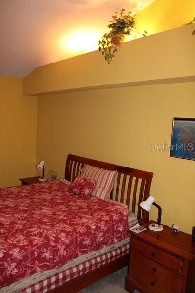 9722 Indian Key Trl Unit 116, Seminole, FL 33776 - bedroom featuring lofted ceiling