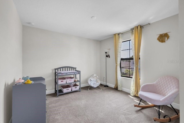 12650 Shetland Walk Dr, Lithia, FL 33547 - sitting room featuring carpet and baseboards