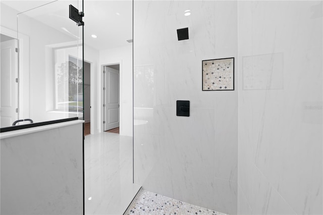 3344 Lagoy St, North Port, FL 34291 - bathroom featuring a marble finish shower