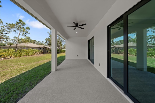 3344 Lagoy St, North Port, FL 34291 - view of patio featuring ceiling fan