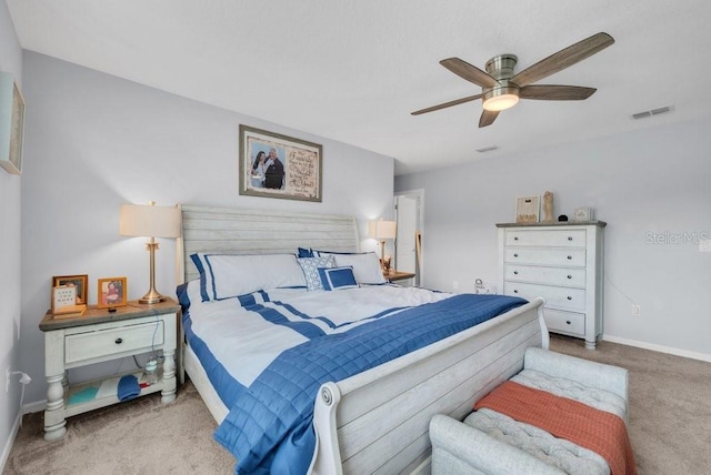 2781 Dolores Home Ave, Valrico, FL 33594 - bedroom featuring carpet, baseboards, and a ceiling fan
