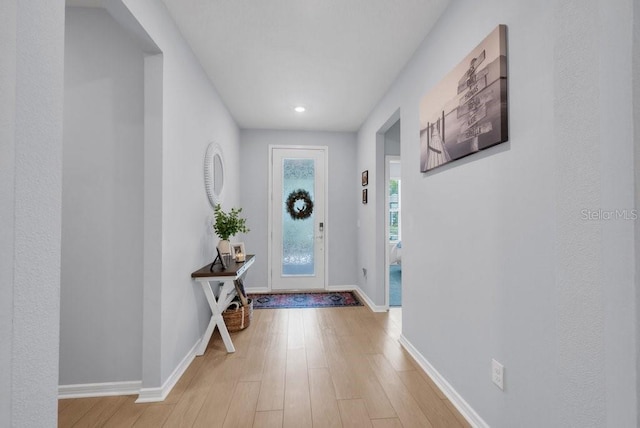 2781 Dolores Home Ave, Valrico, FL 33594 - foyer entrance featuring light wood-type flooring and recessed lighting