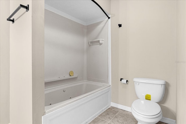 3331 Lime Tree Dr, Edgewater, FL 32141 - full bathroom with baseboards, a combined bath / shower with jetted tub, toilet, and tile patterned floors