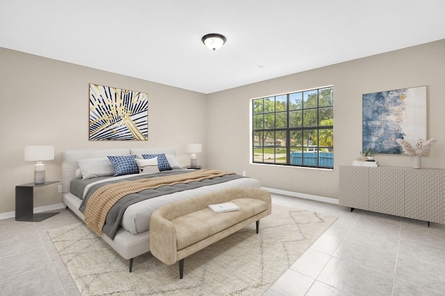 3331 Lime Tree Dr, Edgewater, FL 32141 - tiled bedroom with baseboards