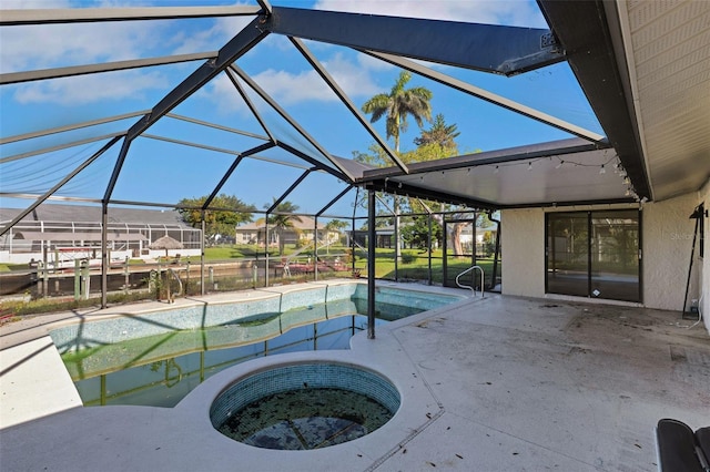 910 SE 23rd Pl, Cape Coral, FL 33990 - swimming pool with a patio area, a lanai, and a residential view