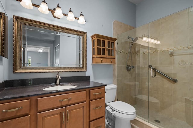2516 New Haven Cir, Sun City Center, FL 33573 - full bath featuring toilet, a shower stall, and vanity