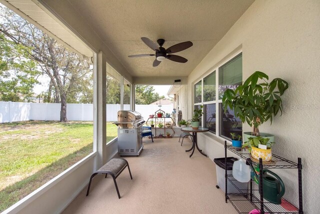 3642 Fantasy Way, Brooksville, FL 34604 - sunroom with a ceiling fan
