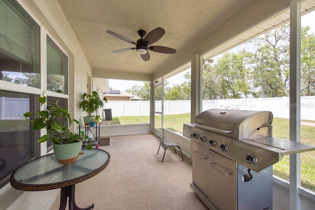 3642 Fantasy Way, Brooksville, FL 34604 - sunroom / solarium with ceiling fan