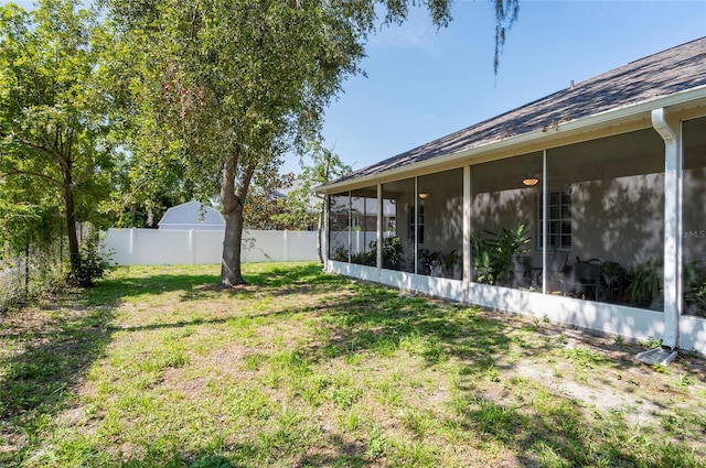 9908 Alafia River Ln, Gibsonton, FL 33534 - view of yard featuring a sunroom