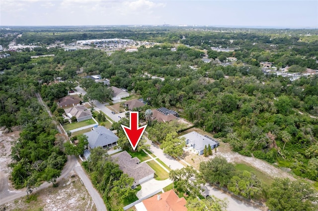 9908 Alafia River Ln, Gibsonton, FL 33534 - aerial view of property and surrounding area featuring nearby suburban area