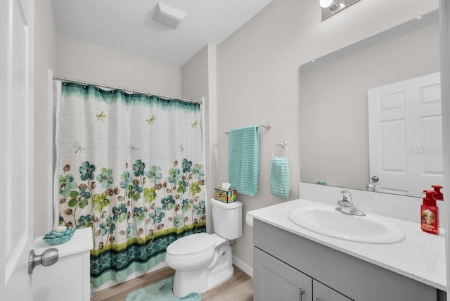 14643 Brumby Ridge Ave, Lithia, FL 33547 - bathroom featuring toilet, vanity, and wood finished floors