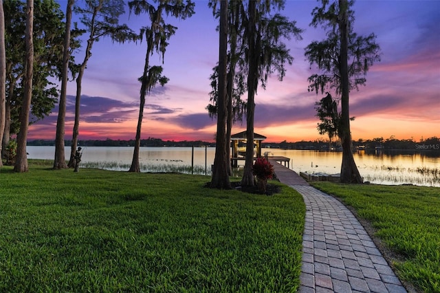 18258 Wayne Rd, Odessa, FL 33556 - water view with boat lift and a boat dock