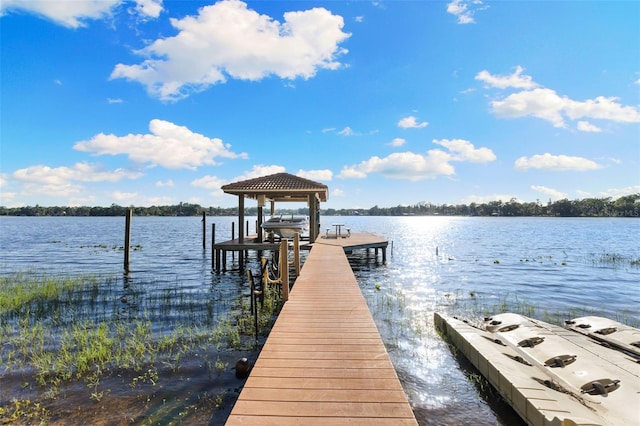 18258 Wayne Rd, Odessa, FL 33556 - dock featuring boat lift and a water view
