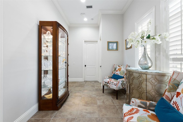 18258 Wayne Rd, Odessa, FL 33556 - entrance foyer featuring healthy amount of natural light, baseboards, and crown molding