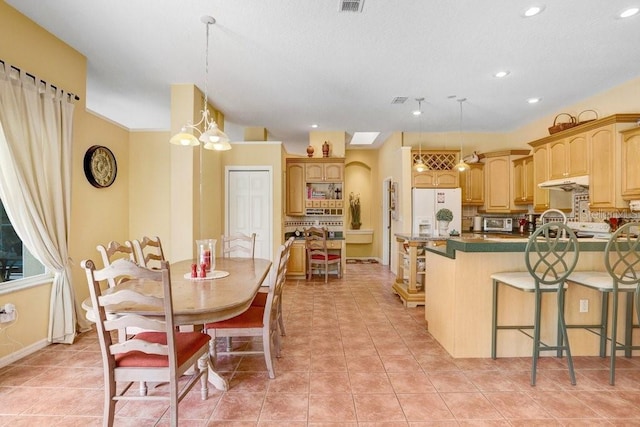 1212 Baycove Ln, Lutz, FL 33549 - dining room with recessed lighting, light tile patterned floors, and baseboards