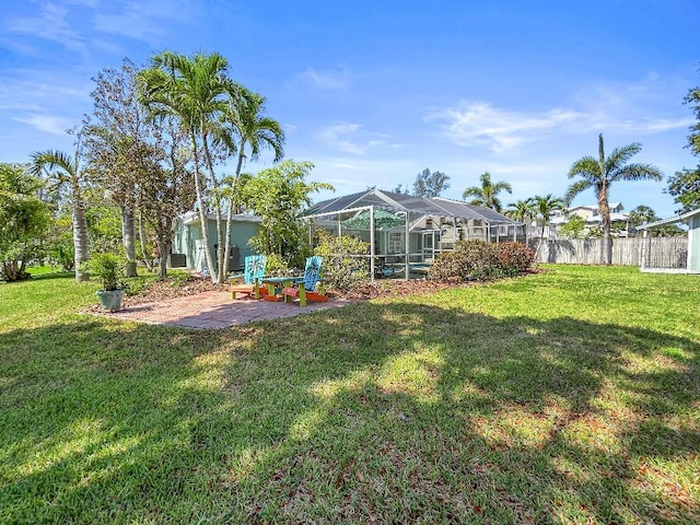 10011 46th Ave W, Bradenton, FL 34210 - view of yard with a lanai and a patio