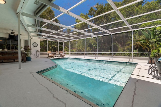 60 Lakeview Ct, Palm Harbor, FL 34683 - outdoor pool featuring a patio and a lanai