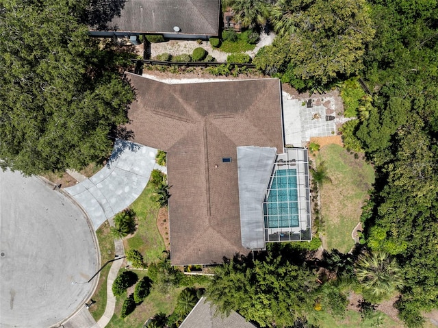 60 Lakeview Ct, Palm Harbor, FL 34683 - bird's eye view of a pool area