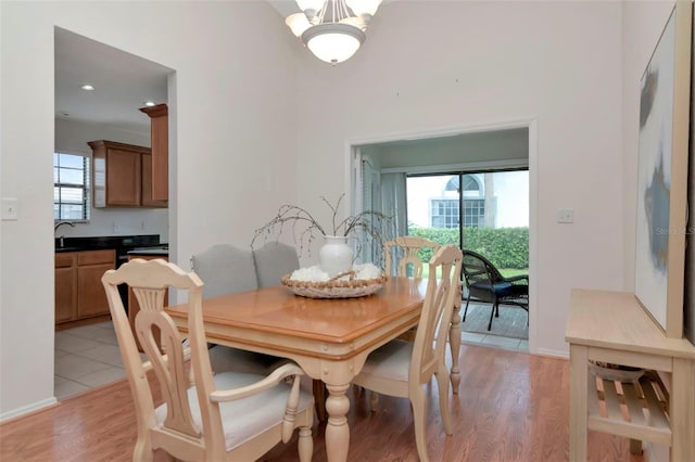 4234 Brentwood Park Cir, Tampa, FL 33624 - dining area featuring light wood finished floors and baseboards