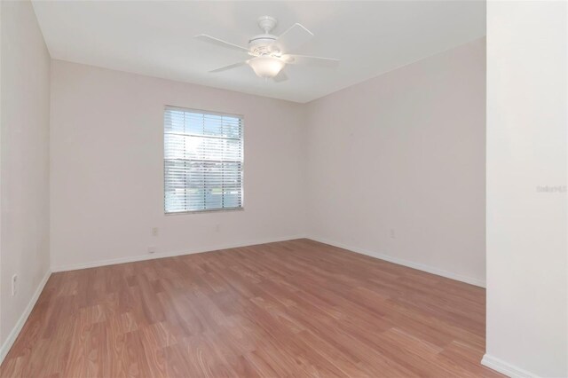 4234 Brentwood Park Cir, Tampa, FL 33624 - spare room featuring light wood-style floors, a ceiling fan, and baseboards