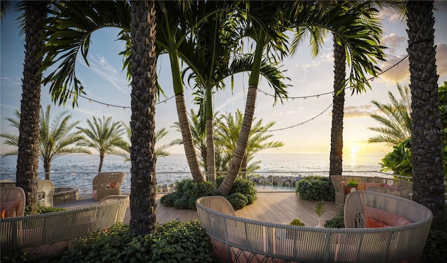 805 S Gulfview Blvd Unit 602A, Clearwater, FL 33767 - patio terrace at dusk with a water view