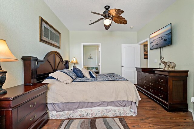 2773 Via Cipriani Unit 1310A, Clearwater, FL 33764 - bedroom with wood finished floors and a ceiling fan