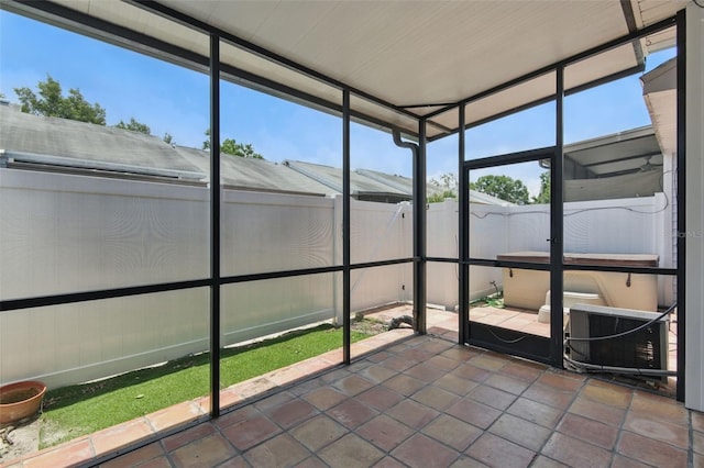 16109 Rambling Vine Dr E, Tampa, FL 33624 - view of unfurnished sunroom