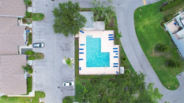 16109 Rambling Vine Dr E, Tampa, FL 33624 - aerial view of a pool area