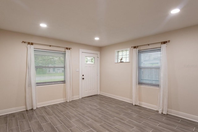 4611 17th Ave N, Saint Petersburg, FL 33713 - entryway featuring wood finished floors and recessed lighting