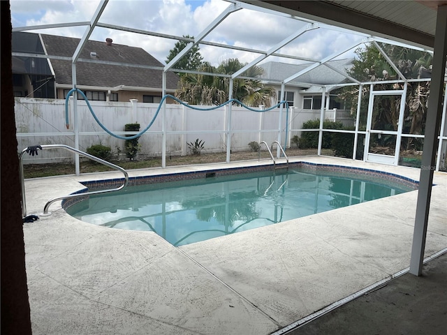 8130 Shalom Dr, Spring Hill, FL 34606 - view of pool featuring a patio and a lanai
