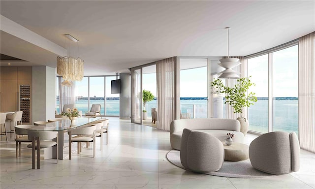 805 S Gulfview Blvd Unit 701B, Clearwater, FL 33767 - lobby featuring a wall of windows and a water view