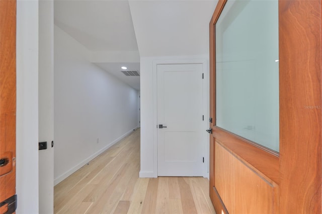 1801 N Morgan St Unit 5, Tampa, FL 33602 - hallway with light wood finished floors, baseboards, and recessed lighting
