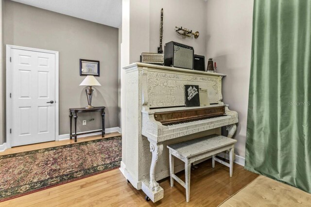 8701 Lake Calm Ln, Odessa, FL 33556 - living area with wood finished floors and baseboards