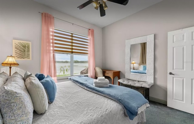 8701 Lake Calm Ln, Odessa, FL 33556 - carpeted bedroom with a ceiling fan