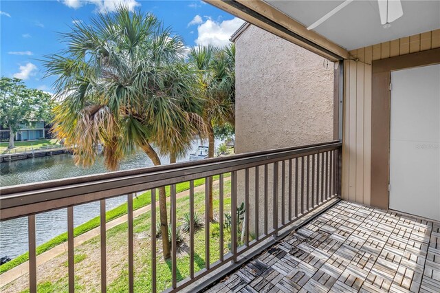 6309 Newtown Cir Unit 9B2, Tampa, FL 33615 - balcony featuring a water view
